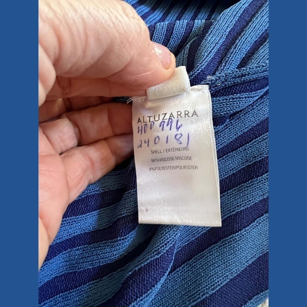 Altuzarra Blue Striped Viscose Sweater Top SMALL - Picture 6 of 7